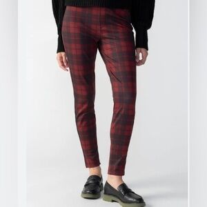 SANCTUARY Sz M Runway Plaid Pull On Faux Pockets Leggings by Anthropologie